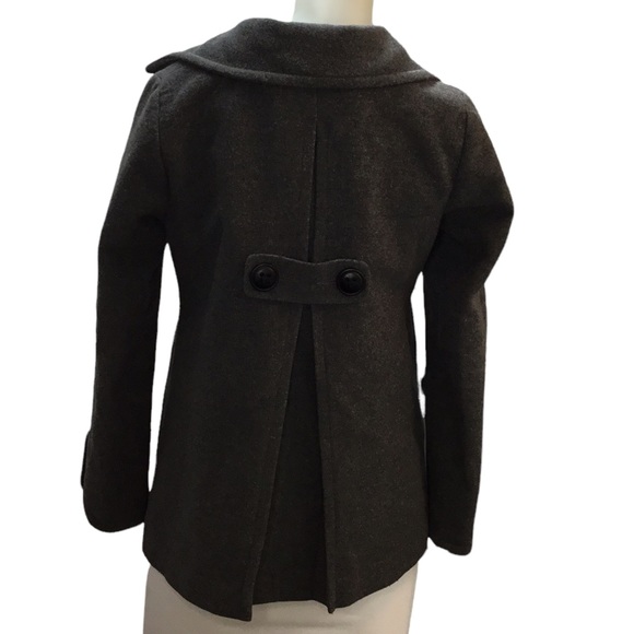 Soia & Kyo Wool Blend Short Pea Coat Double Breasted Gray Medium Women's - Picture 3 of 13